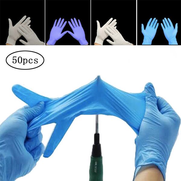 

factory5c15nitrile 50pcs proof disposable oil latex waterproof work multipurpose cleaning washing gloves s m l xl y20042