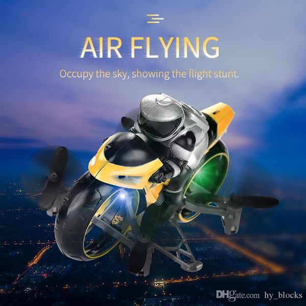 

2.4g rc land-air motorcycle 2in1 мини летающий мотоцикл пульт дистанционного управления автомобиль высокоскоростной дрифт мотоцикл модель с
