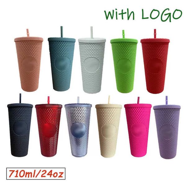 

diamond radiant goddess starbucks cup with 710ml summer cold water cup tumbler with straw double layer plastic durian coffee mug1ty11ty1