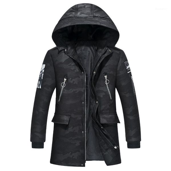 

plus size 4xl-9xl winter jacket men long softshell male coat down jacket parkas hoodie windbreaker snow cold wu741, Tan;black