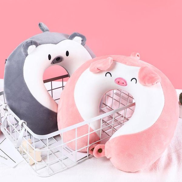

pillow cute cartoon u-shaped memory foam neck driving travel portable removable and washable f8114