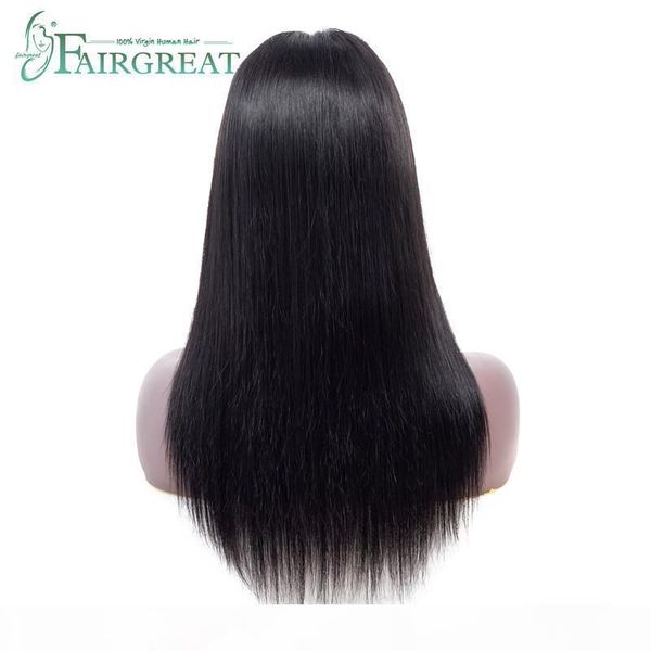 

peruvian straight 4*4 lace front human hair wigs lace front human hair wigs front lace wigs for women black, Black;brown