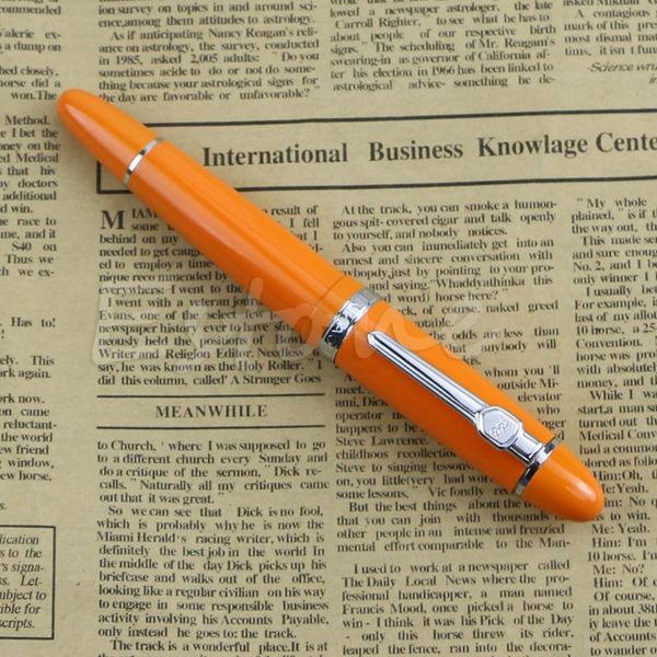 

deluxe steel jinhao 159 silver trim medium nib smooth fountain pen gift y5ge