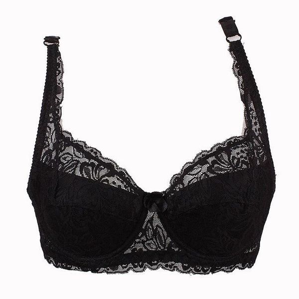 

bras summer ultra-thin breathable lace bra, Red;black