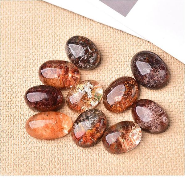 

1pc natural garden crystal ring surface accessories quartz minerals jewelry phantom quartz for men women gemstone diy qylunt, Black