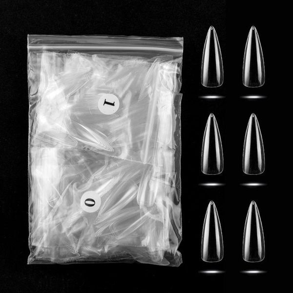 

false nails 500 pieces bagged salon pointed toe nail beauty full stickers extended fake patch semi-finished products, Red;gold