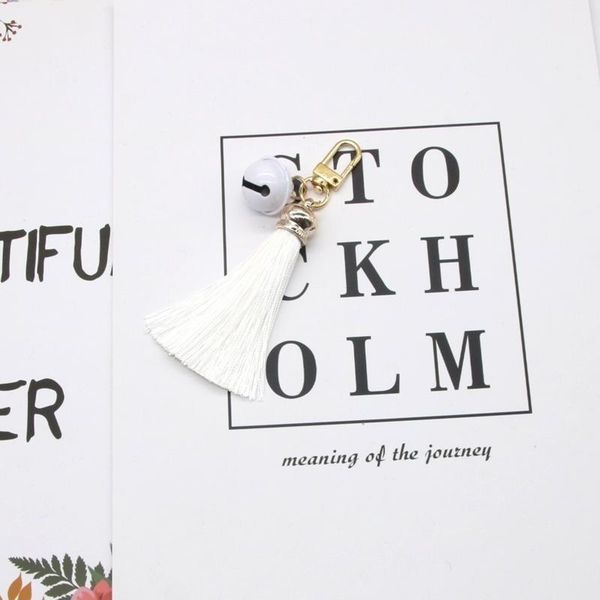 

2pcs new style mini bell key chain tassel diy garments bag decor supplies jewelry key ring phone case car pendants arts h sqcdpg