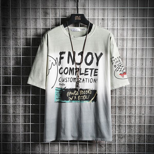 

2021 new hip hop graffiti men's tshirt short sleeve hand paint o-neck lover tshirts tee summer b73r, White;black