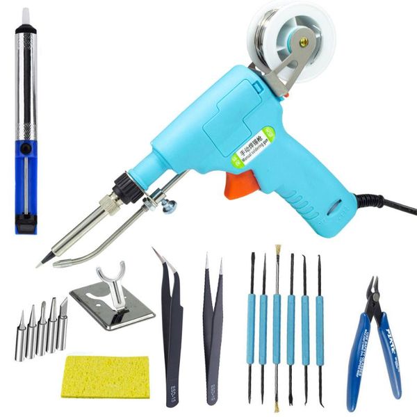 

hand & power tool accessories manual soldering gun kit 110v 220v 60w tin iron automatic send internal heating type for electronics