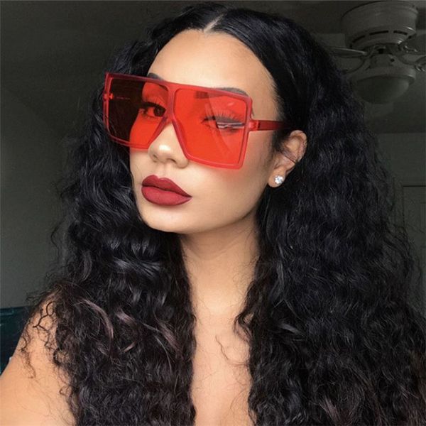 

sunglasses red shades piece fashion large new women big one oversized sun glasses ferbw