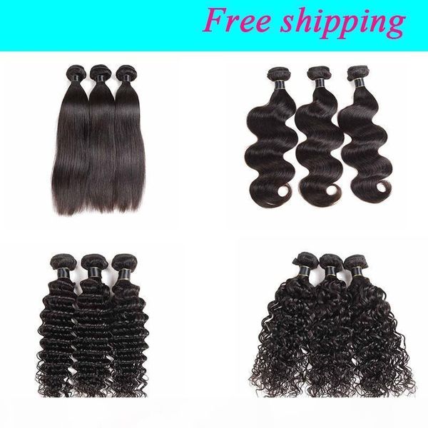 

8a brazilian hair weaves brazilian human hair body wave natural black human hair extension straight loose deep water wave loose deep