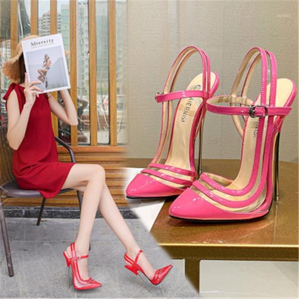 

summer new women nightclubs metal steel pipe dance super high heels metal buckle shoes womens shoes club high heels pumps1, Black