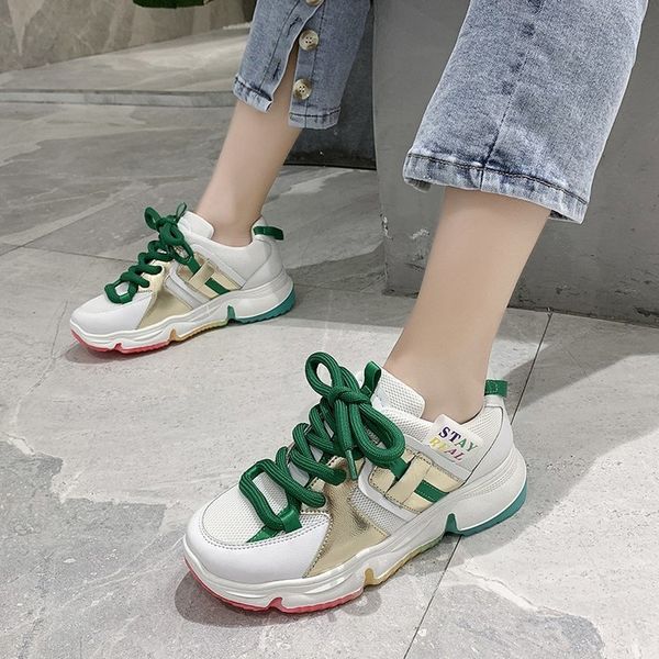 

2021 new wholesale fashions rent to breathable mesh women's trainers shoes l3ee, Black;white