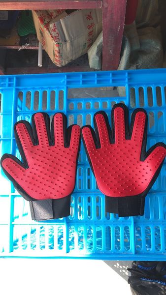 

factoryq27ogrooming comb pet dog cat cleaning glove deshedding left right hand hair removal brush promote blood circulat