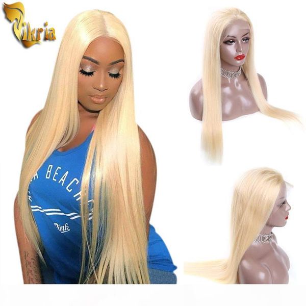 

613 blonde lace front wig brazilian straight 13x4 lace front human hair wigs pre plucked baby 8~20inches hair remy glueless 613 lace wigs, Black;brown