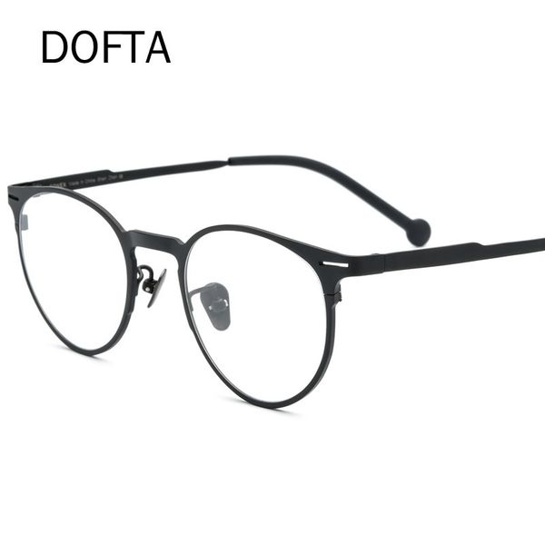 

dofta round glasses frame men pure titanium retro prescription eyeglasses frame optical myopia eyewear eye glass for women 7018 t200428, Silver