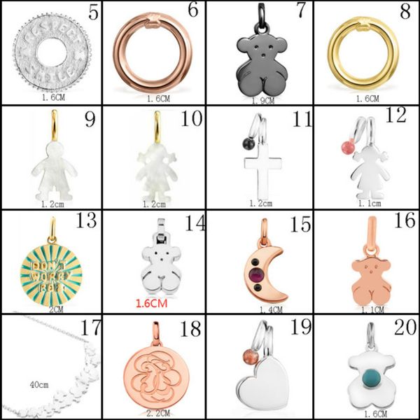 

new 2020 100% 925 sterling silver bear pendant elegant fashion women's jewelry manufacturer wholesale