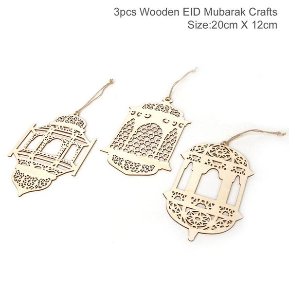 

fengrise wooden eid mubarak ramadan decoration for food ramadan and eid decor diy muslim islam hanging pendants iftar gifts deco wmtnnn
