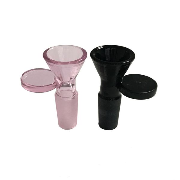 Tigelas de vidro bong de água tigelas redonda Tigela de fumar para tubulações de água tamanho conjunto 14mm masculino com 5 cores