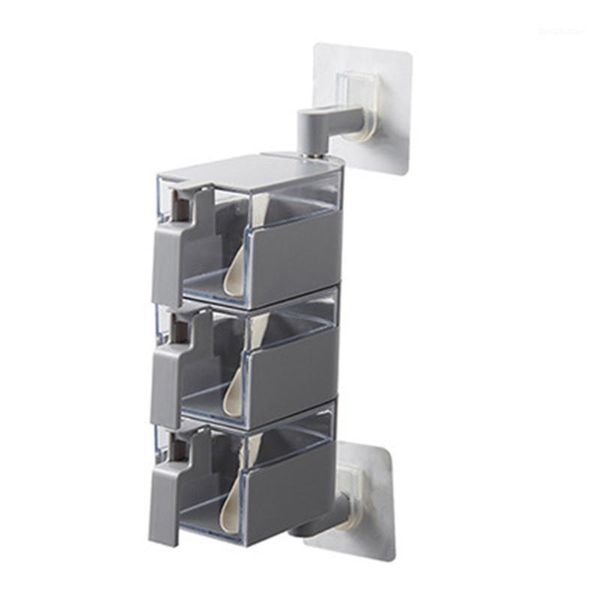 

storage bottles & jars adhesive wall hanging spice container with handle flavor seasoning box drawer type durable 360 degree rotary home1