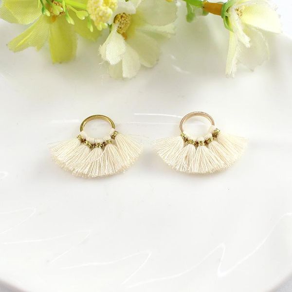 

1pair multicolor mini circular tassels woman earrings necklace jewelry finding fringe trim tassel diy hand craft small pendant h jlljiy