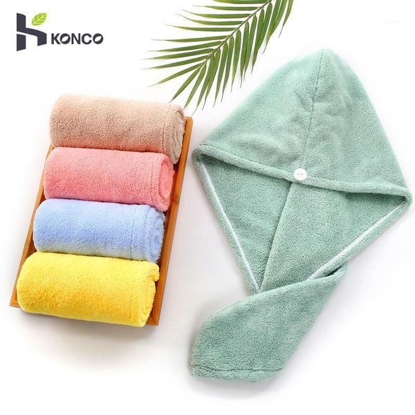 

microfiber towel hair dry quick drying womens girls towel quick dry hair hat cap for man tools turban head wrap bathing tools1