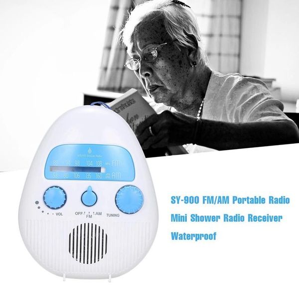 

radio sy-900 fm/am portable mini shower receiver waterproof1