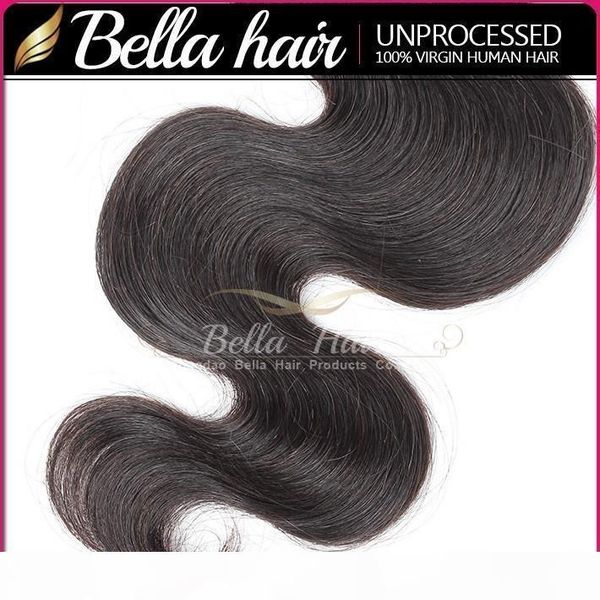

bella hair 3bundles 100% unprocessed peruvian human hair weft natural color 9a queen hair wavy body wave hair weaves ing, Black