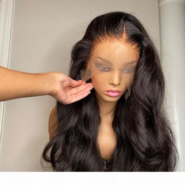 

thick 250%density lace front human hair wigs pre-plucked hairline 13x4 lace frontal wigs, Black;brown