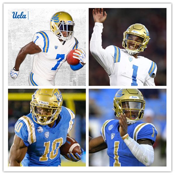 

пользовательские ucla bruins football jersey darren andrews kenny young scott quessenberry troy aikman matt dickerson kolton miller ucla bru, Black