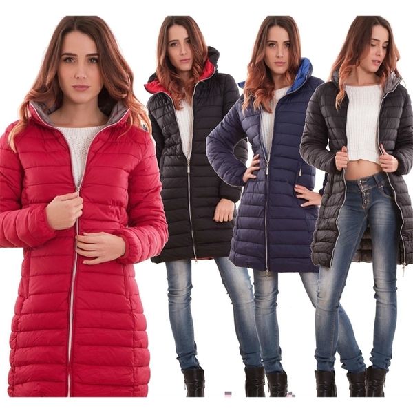 

zogaa brand women slim long section winter coat casual fashion hooded coat women winter coat 4 colors puffer jacket warm parkas 201029, Black