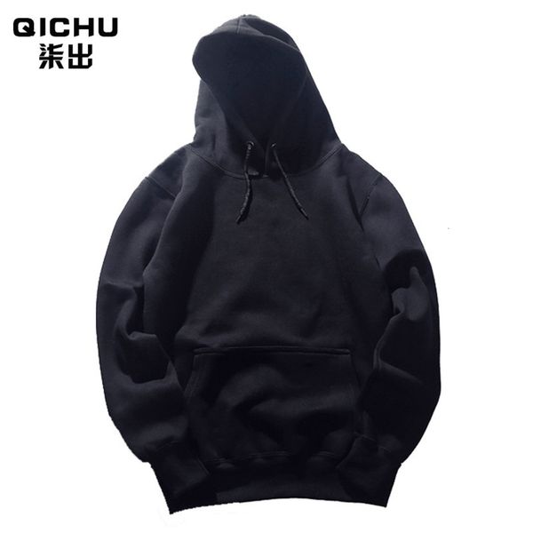 

style men's qichu pullover garment new sports large size terry hooded sweater casual hoodie, Gray