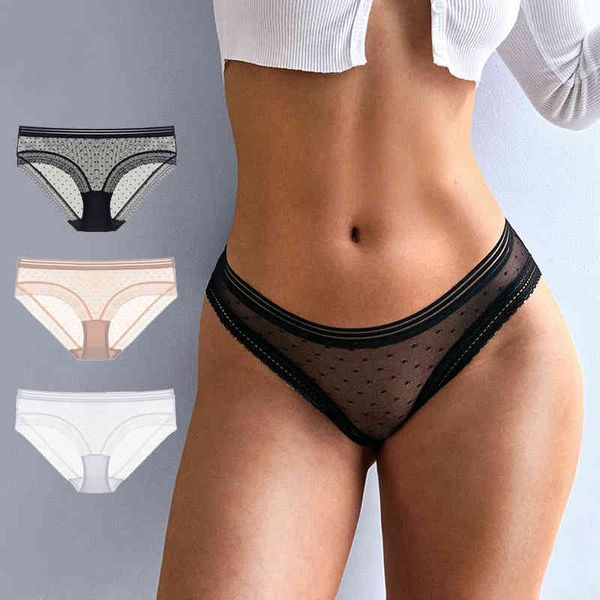 

fashion designer panties 1021 low waist mesh lace hip wrap briefs wave point perspective pure cotton bottom breathable women's underwea, Black;pink