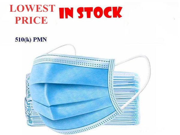 

dhl us stock disposable face masks with elastic ear loop 3 ply breathable for blocking dust air anti-pollution mask