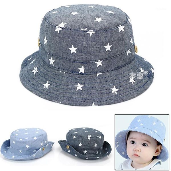 

caps & hats soft cotton baby sun hat infant boys girls bucket denim toddler kids tractor cap head decoration four season1, Yellow