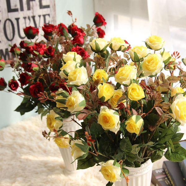 

luxury black rose branch velvet simulation artificial flowers valentine gift wedding flowers home decoration roses flores