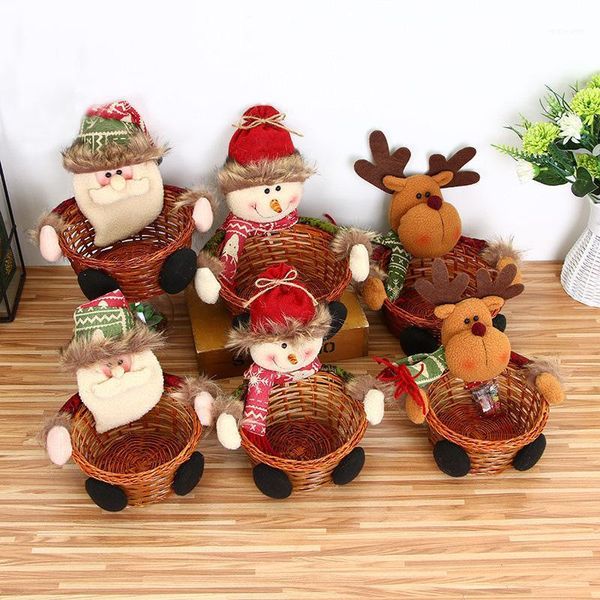 

2020 new christmas candy basket bar ktv fruit bar christmas decoration children's gift box.1