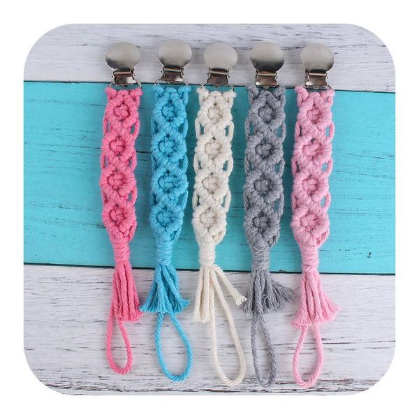 10 Цветов Новый DIY Weave Rail Baby Pacifier Clips Toddler Woother Holder Clip Baby Clip The Chems Holder Nipple Teether Питание