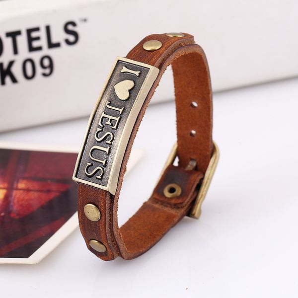 

cuff retro punk leather bangle bracelet raided