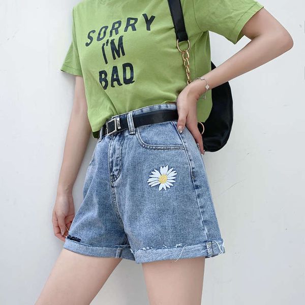 

summer wide daisy pants, Blue