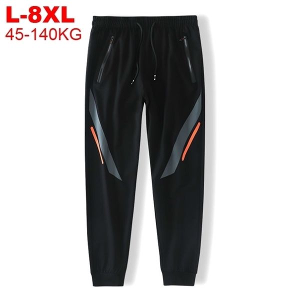 

plus size 8xl 7xl joggers pants men track pants chinese streetwear trousers male sweatpants large size men's sports jogger pants 201110, Black