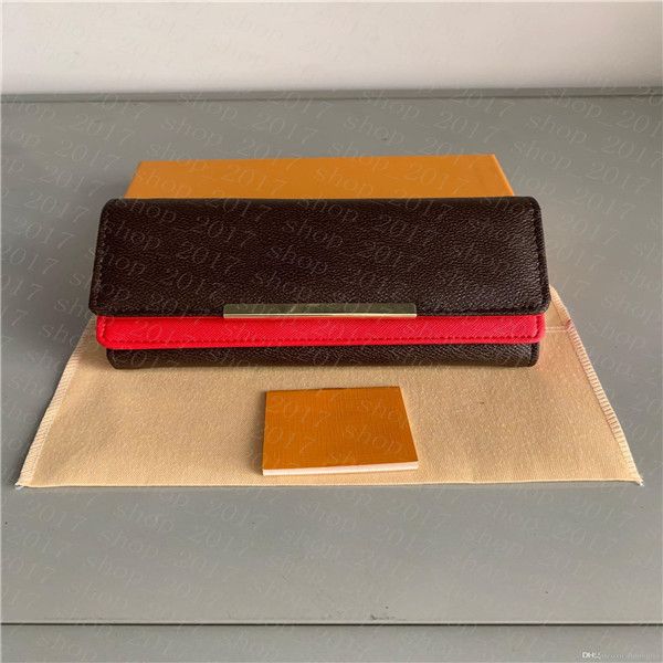 

hh luxury designer wallet leather multicolor coin purse luxury long wallet poly chromatic purse lady card holder classic zipper wallets, Red;black