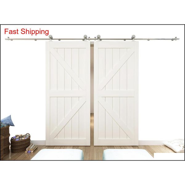 

diyhd 5ft-16ft spoke wheel stainless steel mount sliding barn door hardware round rollin qylysm homes2011
