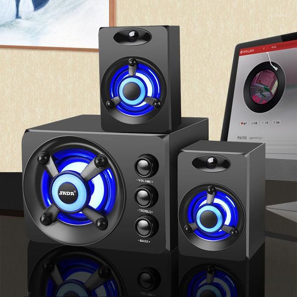 

full range 3d stereo subwoofer 100% bass pc speaker portable music usb computer speakers for laptv home speakers led speaker1