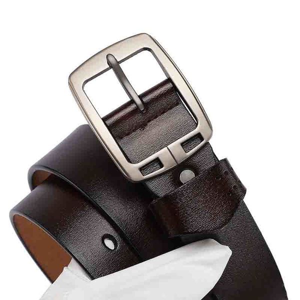 

105 130 140 150 160 170cm big plus size men belt cow genuine leather strap jeans long pin buckle waistband belts, Black;brown