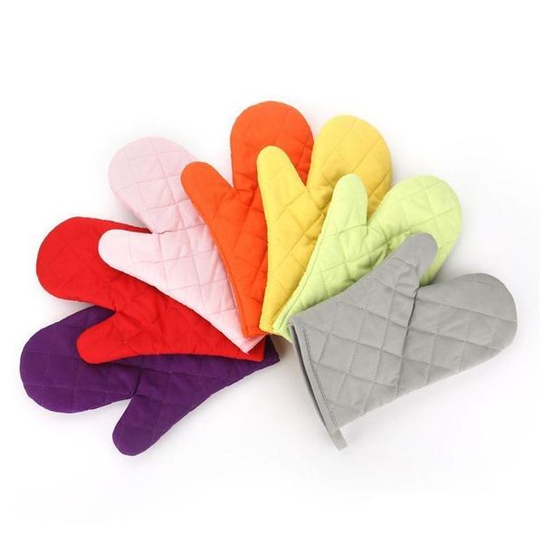 

8 color high temperature gloves thick double kitchen baking cook barbecue insulated padded oven gloves mitt heat resistant b mvb1o