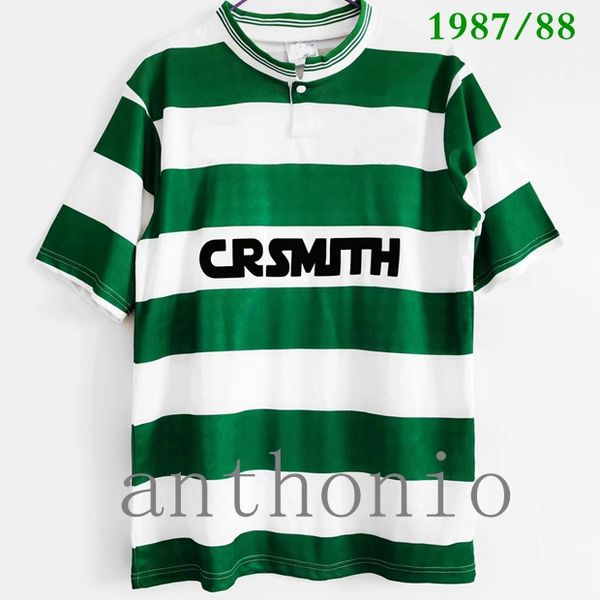 

1987/88 celtics retro soccer jerseys green 1992/93 vintage football shirt larsson 7 lambert viduka moravcik mjallby blinker size s-xxl 92/93, Black;yellow