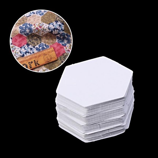 

100pcs hexagon templates for patchwork paper quilting sewing craft diy six sizes drop ship, Black