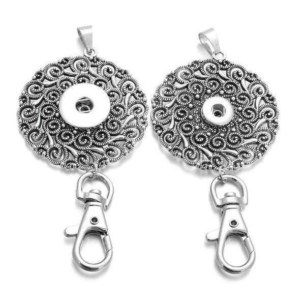 

new snap jewelry 12mm 18mm retro round snap button keychains keyring pendant for women gi bbyhjd, Slivery;golden