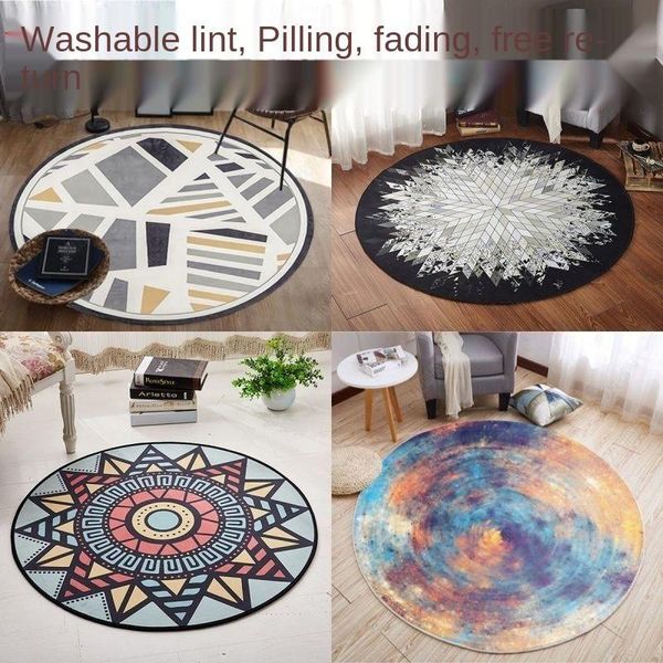 

carpets round carpet floor mats for living room, tapis salon bedroom bedside can be machine washed